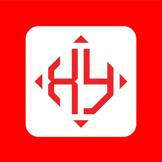 Креативный простой дизайн логотипа initial monogram xy