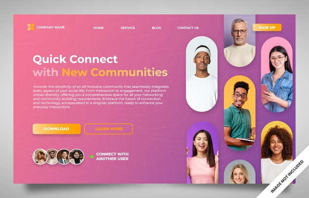 Vector creative simple landing page design