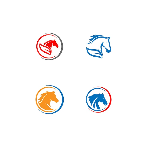 Creative simple modern horse logo collection