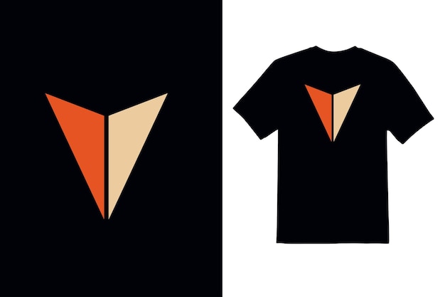 Креативный простой шаблон дизайна футболки