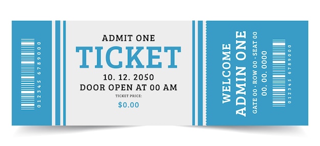 creative simple ticket template design for events