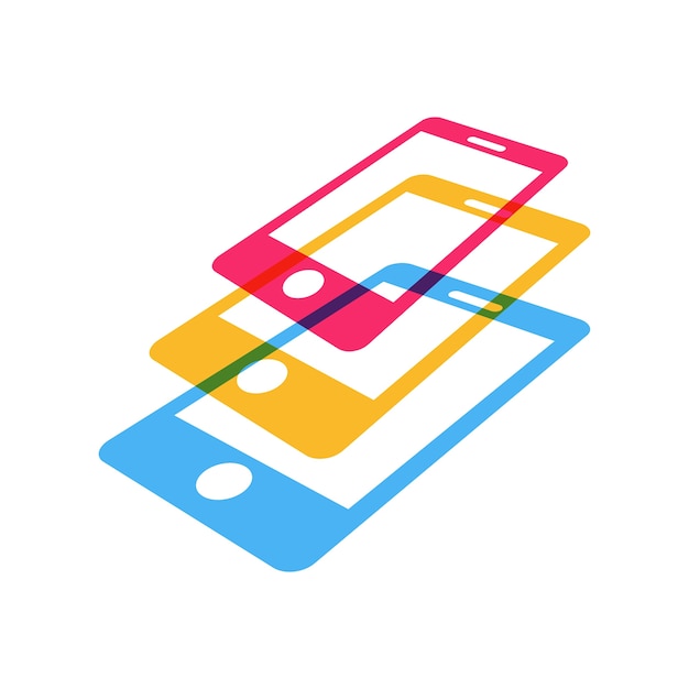 Vector creative smartphone symbol design