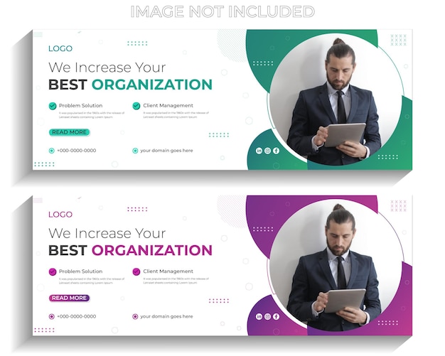 Pagina aziendale di copertina di facebook sui social media creativa o modello di progettazione di banner web
