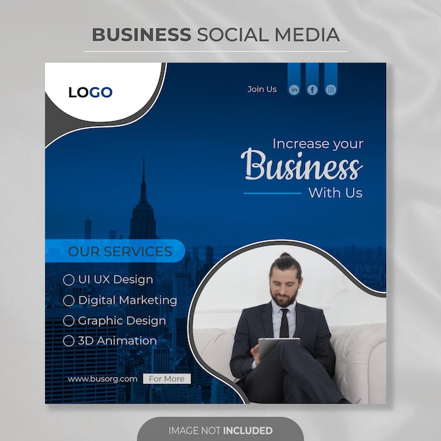 Creative social media post template for promoting business