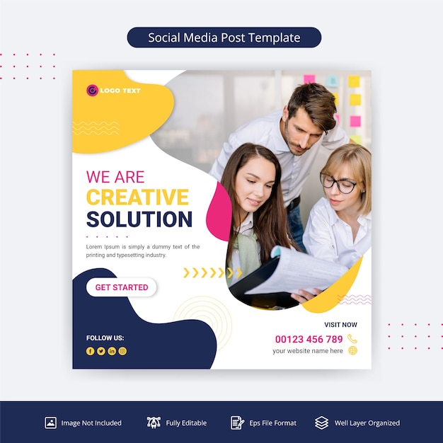 Creative Solution Social Media Post Banner Template