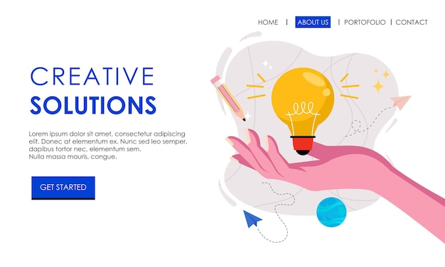 Creative solutions landing page template