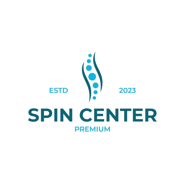 Creative spine center logo design vector illustration idea