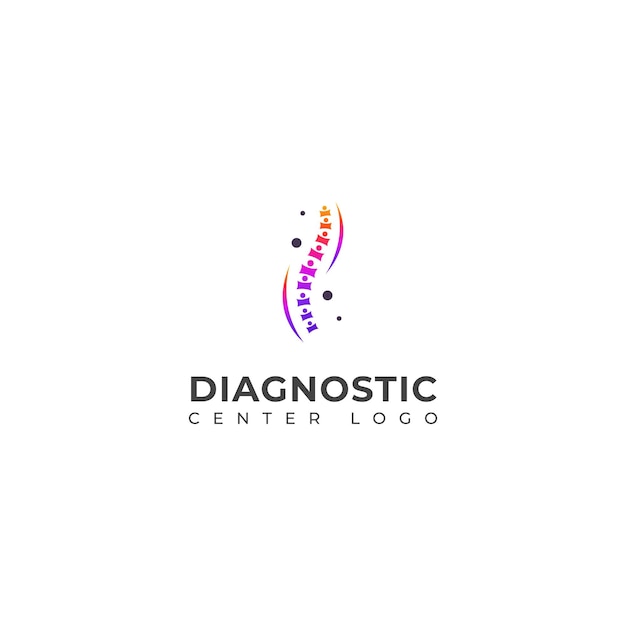 Vector creative spine diagnostics logo design vector template