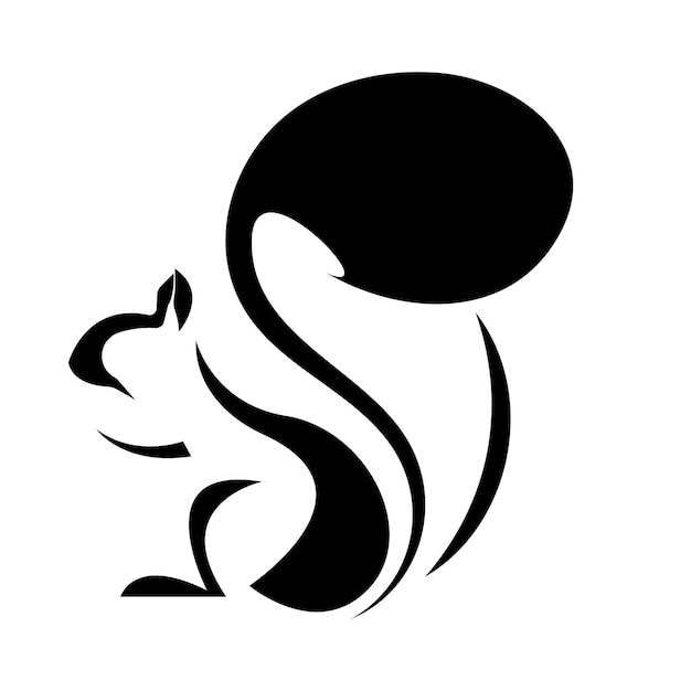 Creative squirrel animal logo design icon symbol illustrationvector