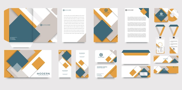 Vector creative stationery template design vector illustration