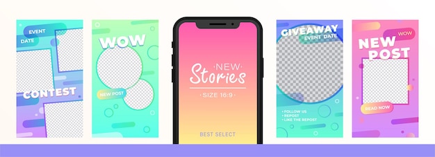 Creative stories pack for social media