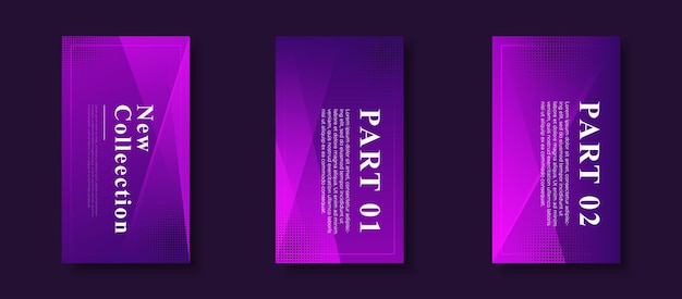 Creative Story Pack background colorful elegant bright purple gradation