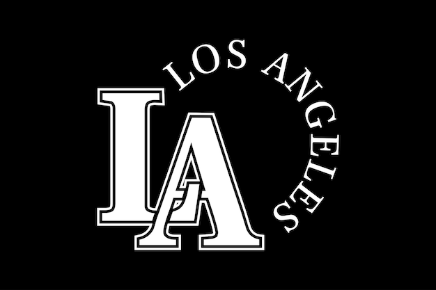 Creative streetwear los angeles concept vector graphic design