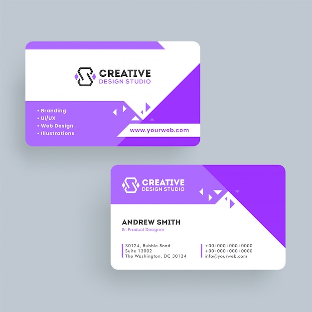 Creative  studio business card or visiting card
