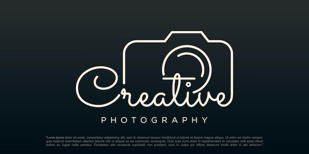 Vettore modello vettoriale icona logo fotografia creative studio