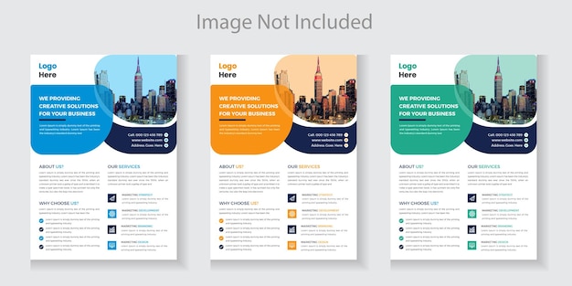 Creative style modern corporate business flyer template