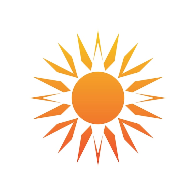 Creative sun concept logo illustration