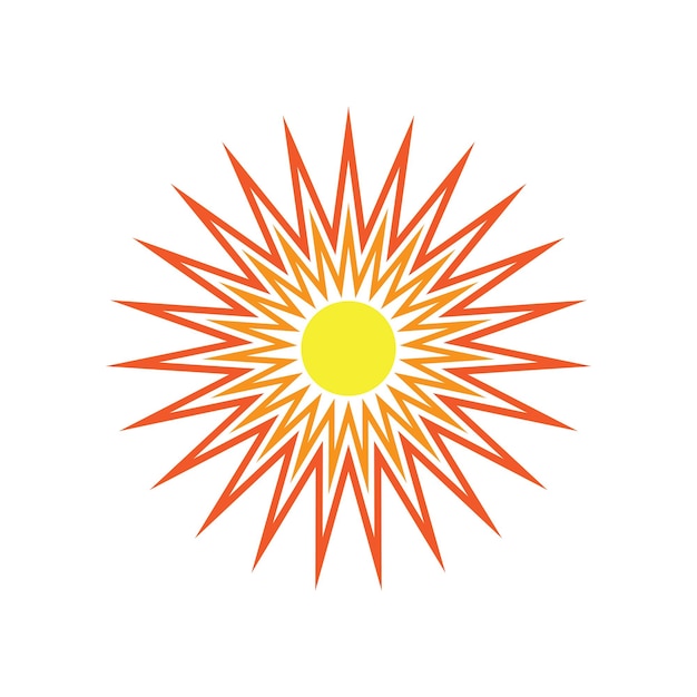 Creative sun concept logo illustration
