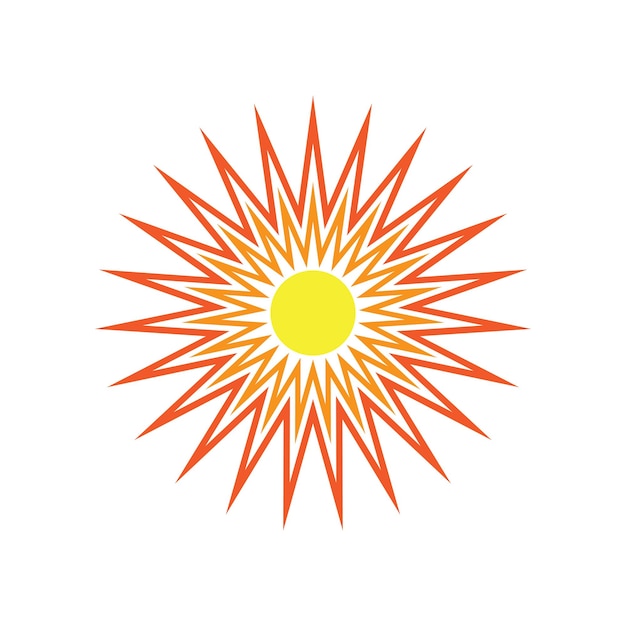 Creative sun concept logo illustration