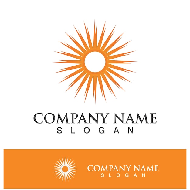 creative sun concept logo illustration