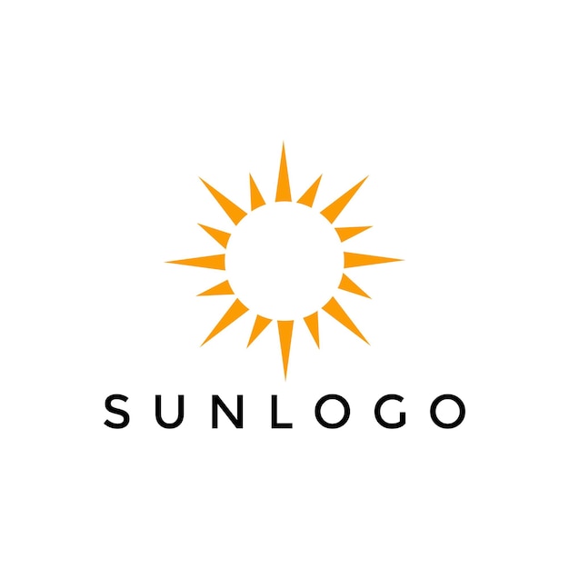 創造的な太陽のロゴのデザイン テンプレート