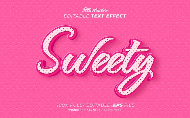 Creative sweet editable text effect