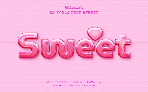 Creative sweet shany editable text effect