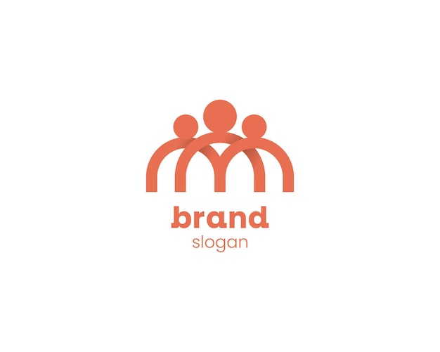 Vector creative team or family monogram logo