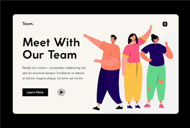 Vector creative team, office workers and employees