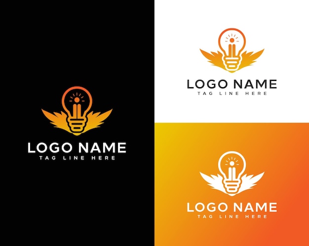 Creative techno logo design premium vector