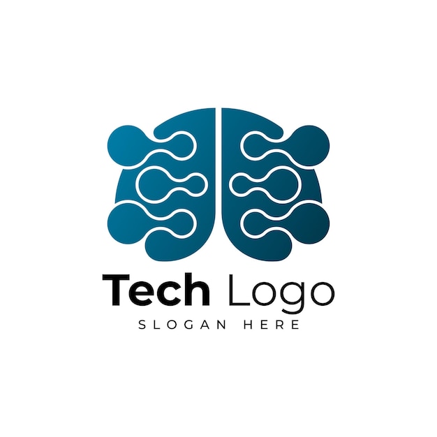 Modello di progettazione del logo del concetto di tecnologia creativa