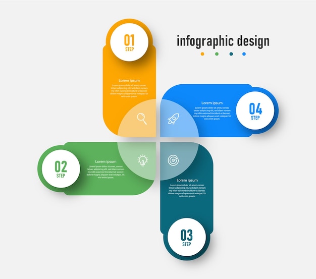 Elemento di design infografico cerchio modello creativo