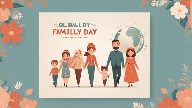 벡터 세계 가족 날 을 위한 창의적 인 템플릿 디자인