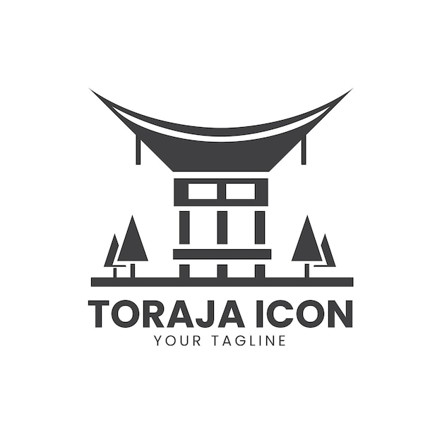 Vector creative template logo toraja house