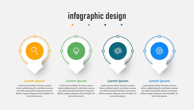 Creative template timeline infographic design element