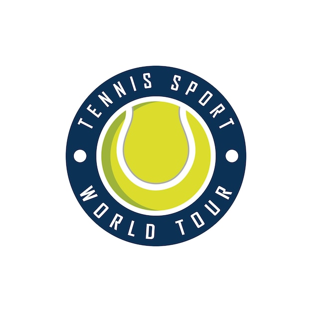 creative tennis logo with slogan template