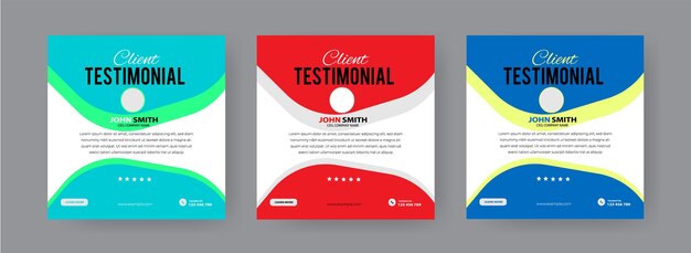 Creative testimonial template vector design 2024