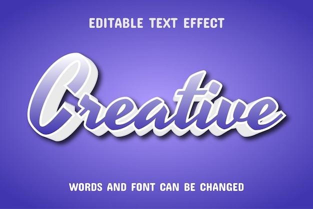 Creative text editable text effect