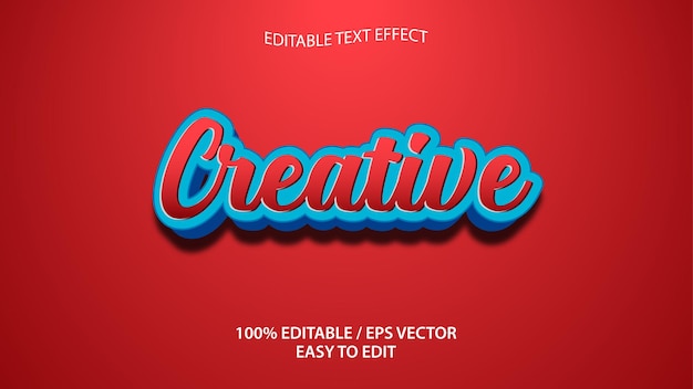 Vector creative text effect eps premium vector