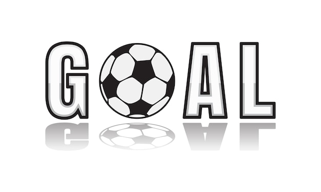 Vector creative text effect goal soccer