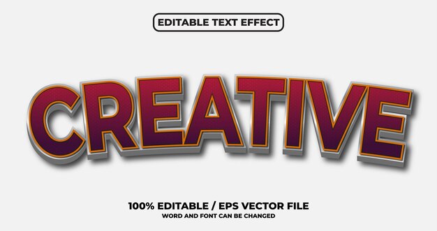 Creative text effect style