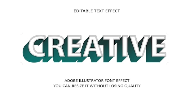 Vector creative text font effect