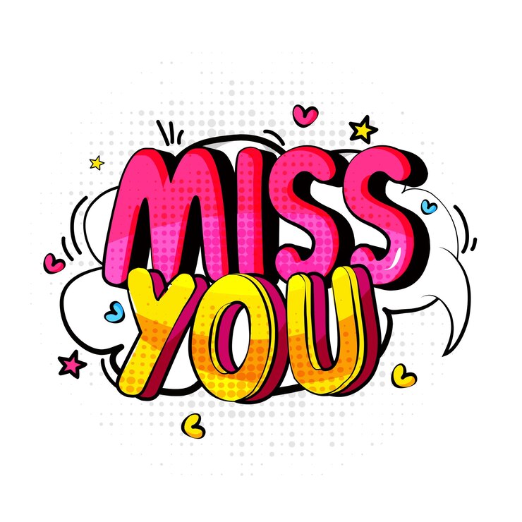 Creative Thank You Card and creative design and typography. handwritten lettering I miss you