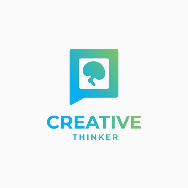 Creative thinker logo brain logo smart design futuristic brain brain creativity design