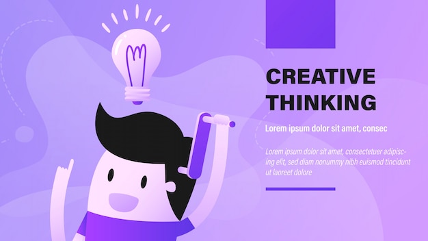 Creative thinking banner