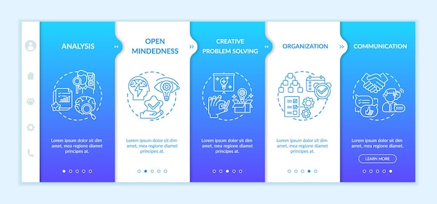 Modello di onboarding di tipi di pensiero creativo