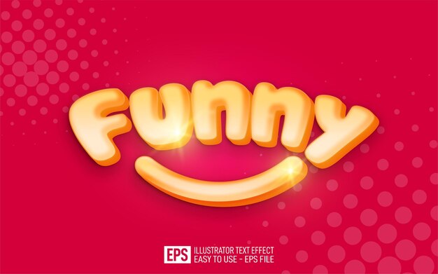 Creative three dimension text funny, editable style effect template