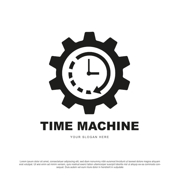 Vector creative time machine logo design for your company or brand