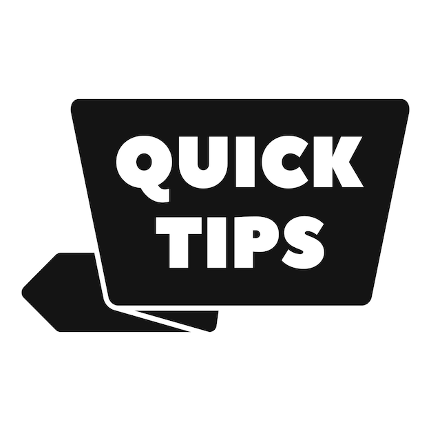 Vector creative tip icon simple vector quick trick text help