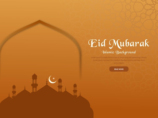 Creative Traditional islamic eid mubarak festival decorative background